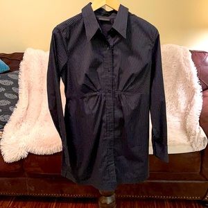 New York & Co. black/white striped tunic, size 8.